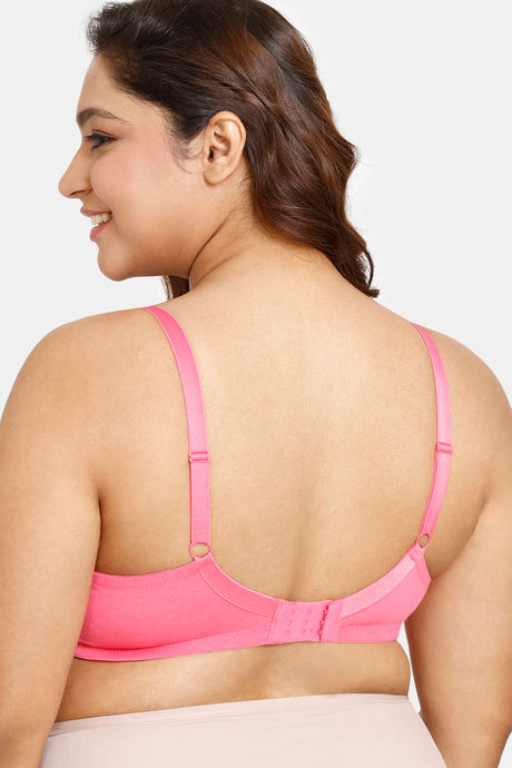 Rosaline Everyday Double Layered Non Wired 3/4th Coverage Super Support Bra - Pink Lemonade — image 2